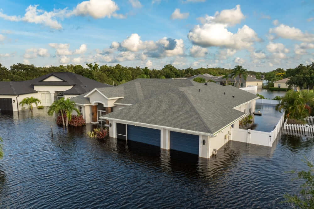 Flooded houses Flooded houses in Florida