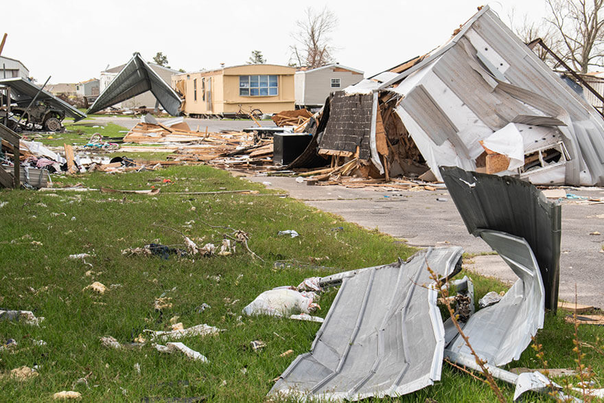 Destroyed houses destroyed houses after hurricane